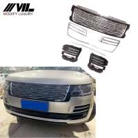 ABS  Front Grill Grille to  Top Quality 1 Set Car Styling   silver  for Range Rover  2018-2019